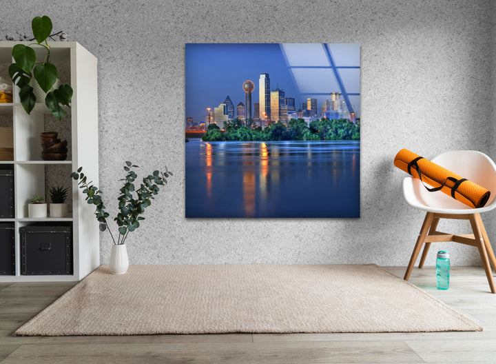 Dallas Skyline bei Nacht – Atemberaubende Stadtbild-Wandkunst