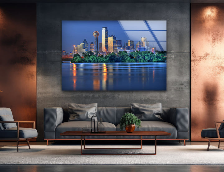 Dallas Skyline bei Nacht – Atemberaubende Stadtbild-Wandkunst