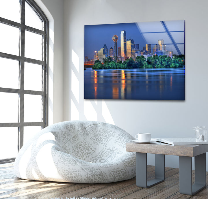Dallas Skyline bei Nacht – Atemberaubende Stadtbild-Wandkunst