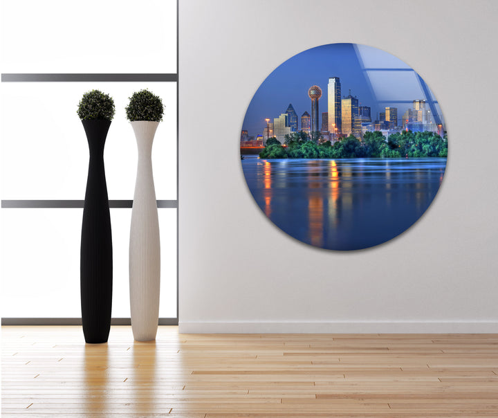 Dallas Skyline bei Nacht – Atemberaubende Stadtbild-Wandkunst