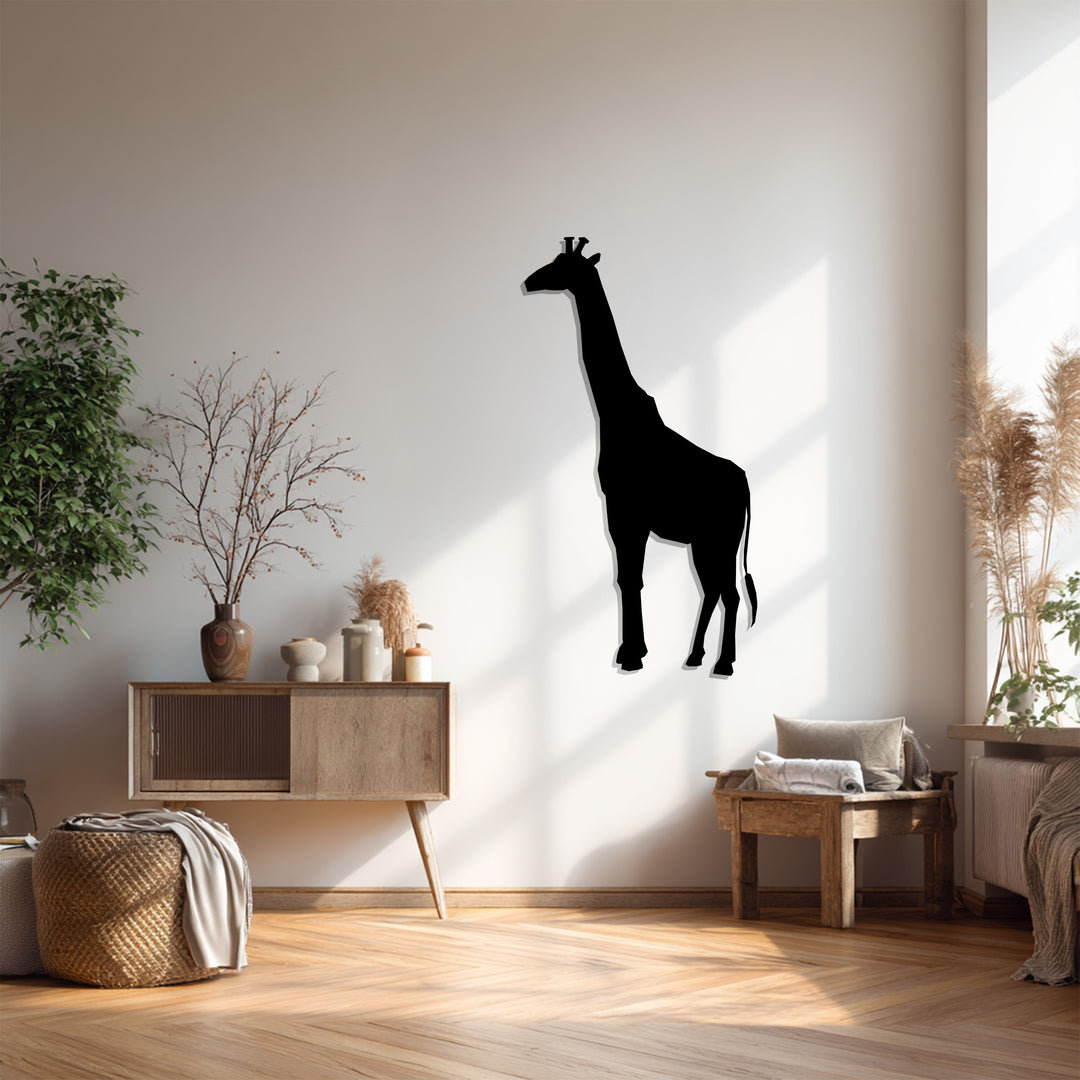 Giraffe Metal Wall Art – Safari Wildlife Silhouette Décor