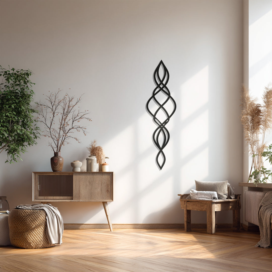 Twist Infinity Metal Wall Art – Black Abstract Metal Sculpture