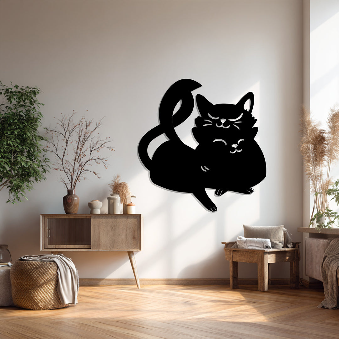 نشوة الشوارب - صورة ظلية لقطة فن جداري معدني