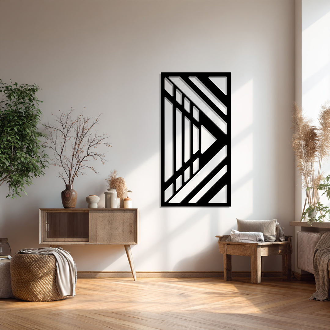 التدفق الديناميكي – هندسة تجريدية حديثة فن جداري معدني