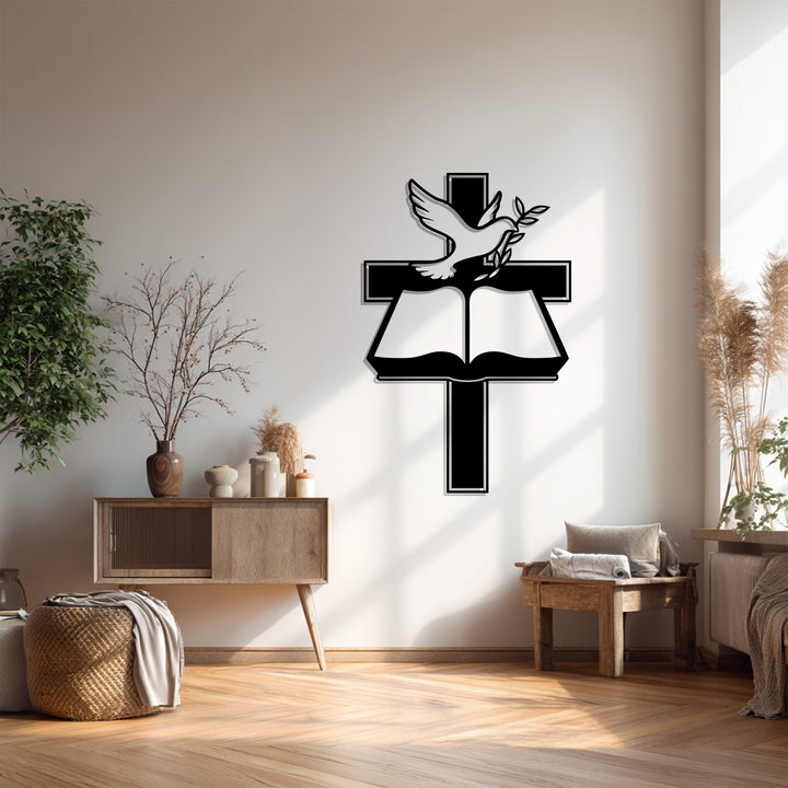 Religious wall hanging cross metal