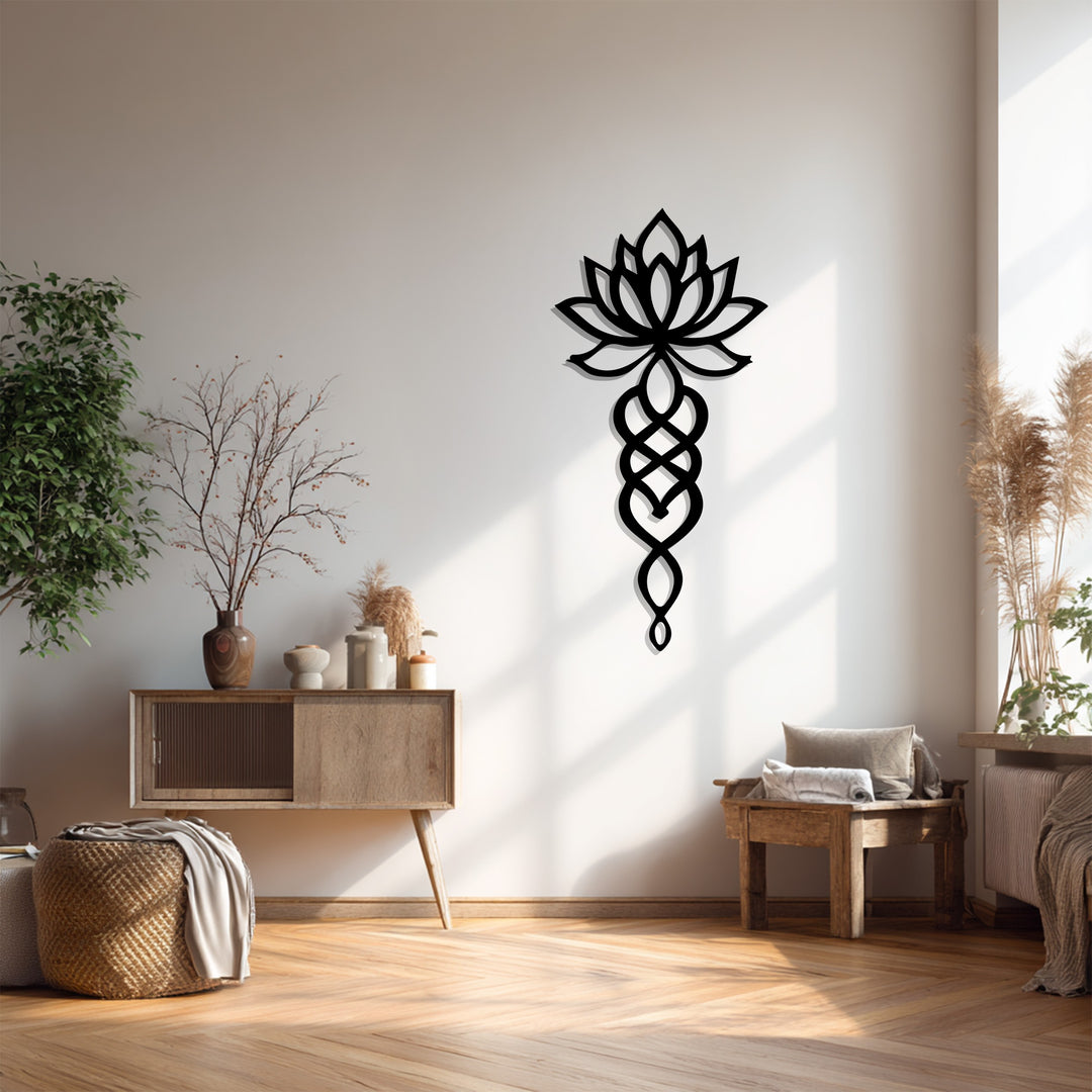 Sacred Lotus Harmony – Spiritual Metal Wall Art