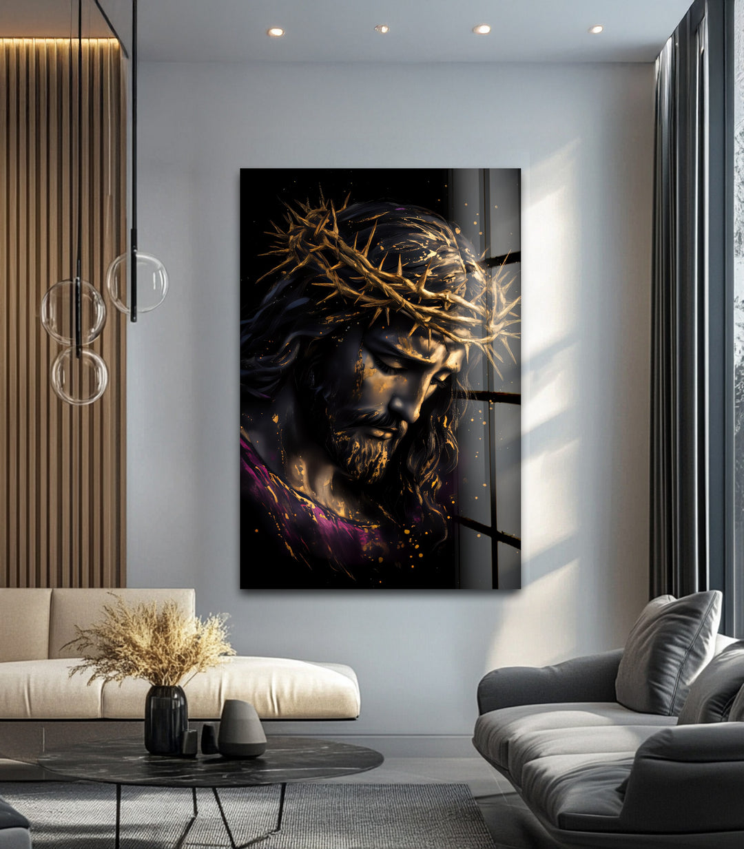 Crown of Sorrows – Religious Glass Wall Art