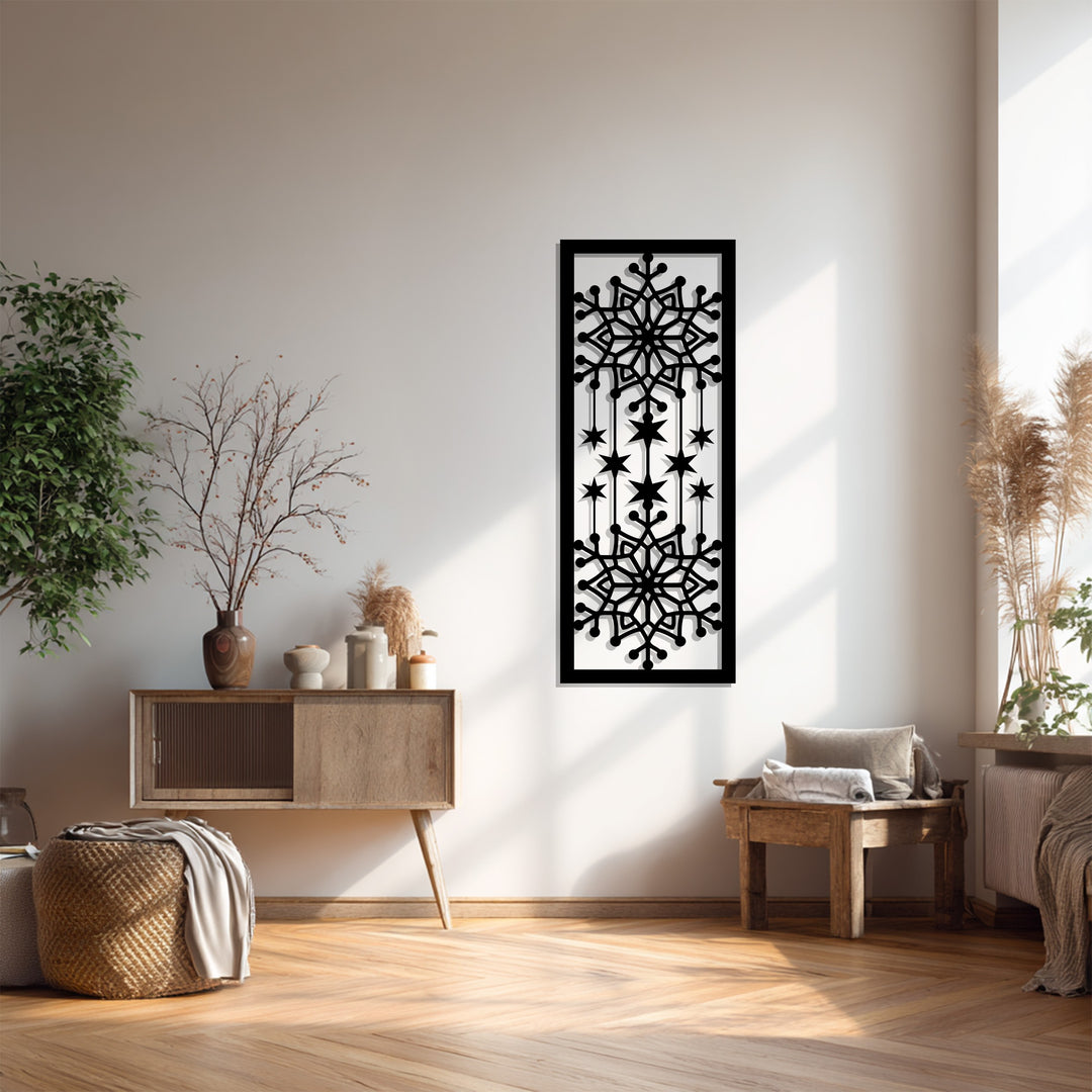 رقاقات الثلج المتساقطة – نجوم الشتاء فن جداري معدني