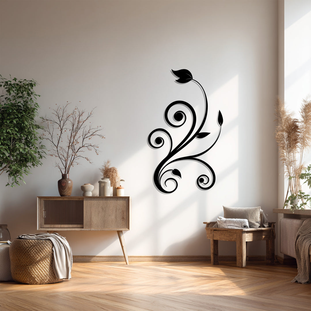 Elegant vine metal wall hanging