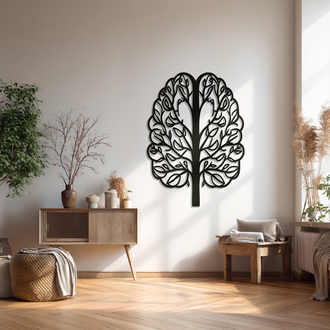 Tree of Life Metal Wall Art – Black Modern Wall Sculpture