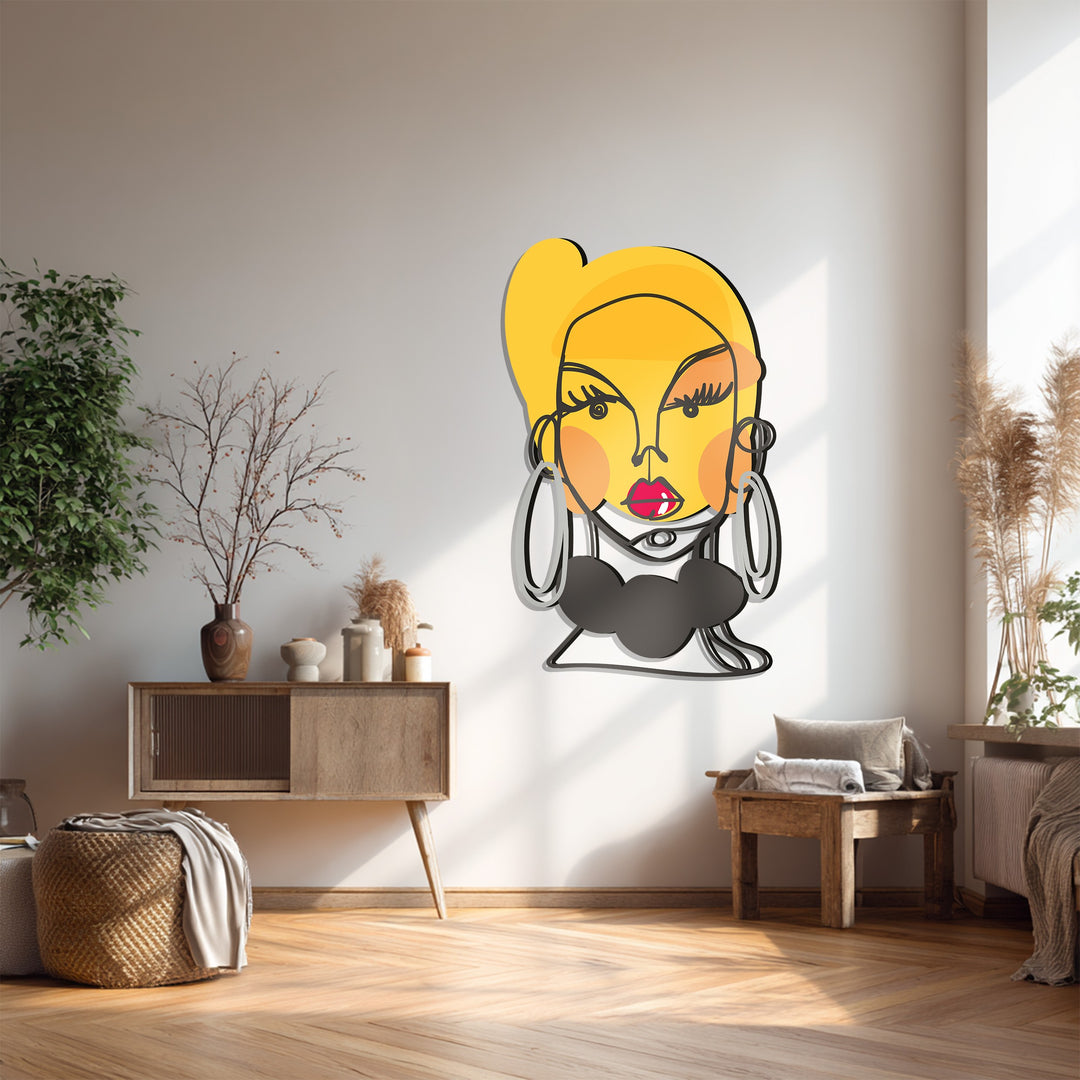 Bold Glamour – Abstract Woman Metal Wall Art