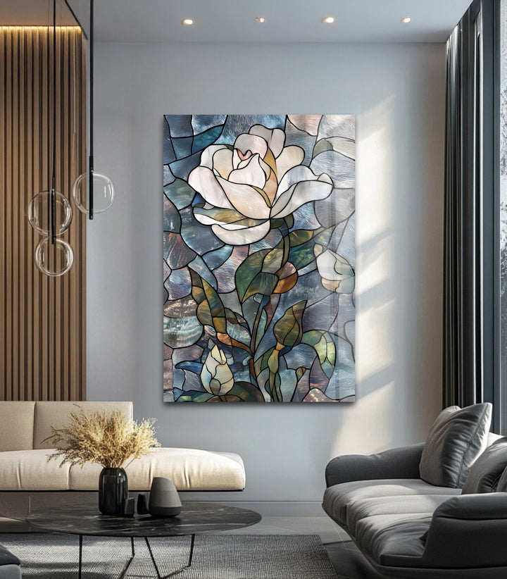 Whispers of the Bloom – Stained Glass Wall Art