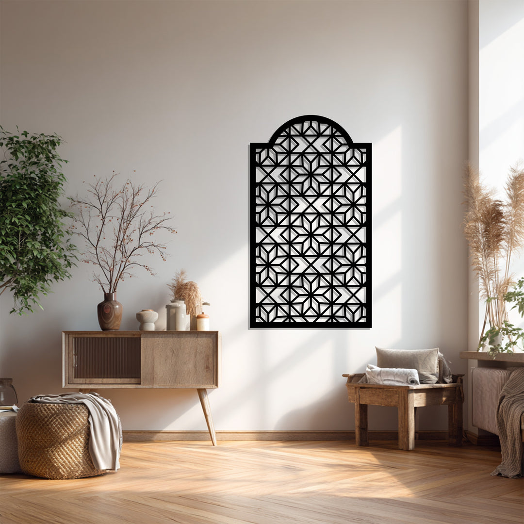 Göttliche Symmetrie – Ornamentale Geometrie Metall Wandbilder