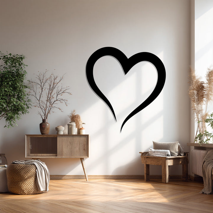 Modern love symbol metal decor