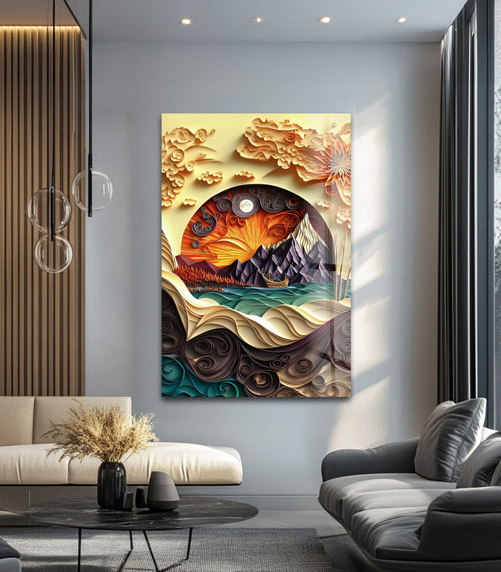 Voyage to the Fiery Mountains – Glass Wall Art