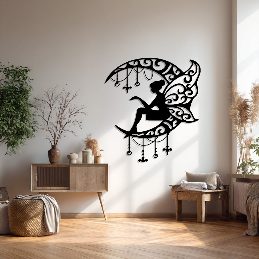 جنية ضوء القمر - مسحورة فن جداري معدني