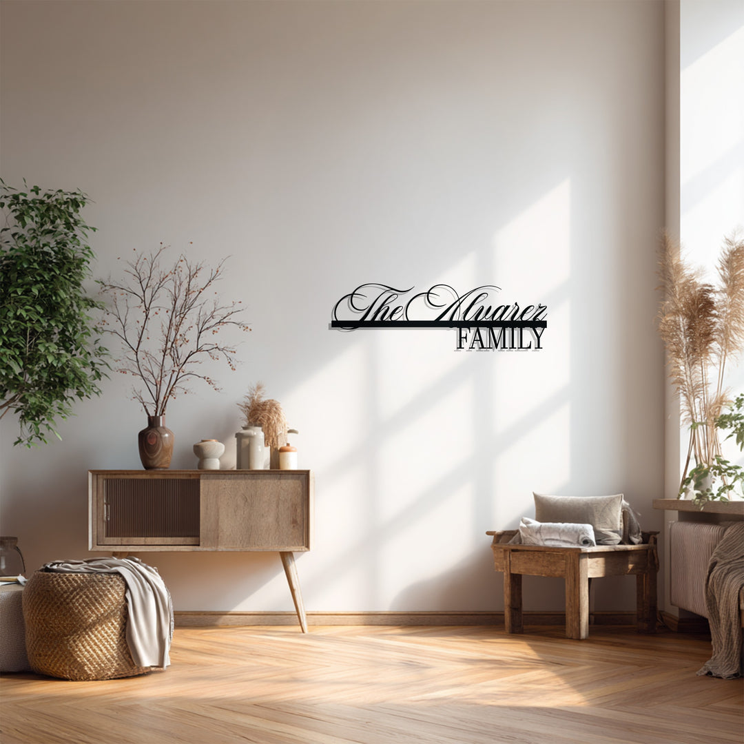 The Nielsen Family Metal Wall Sign – Personalized Elegant Home Decor