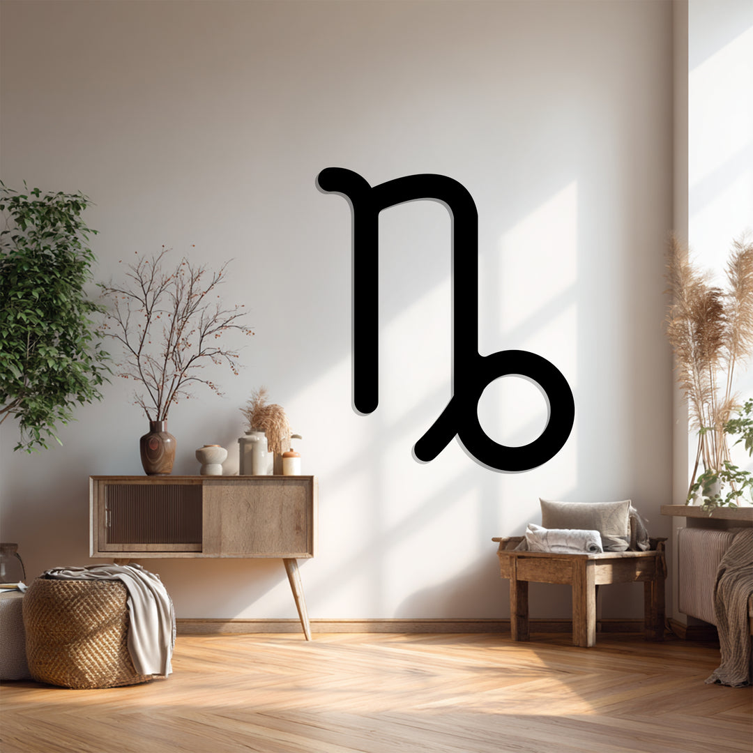 Capricorn Zodiac Symbol – Astrology Metal Wall Art
