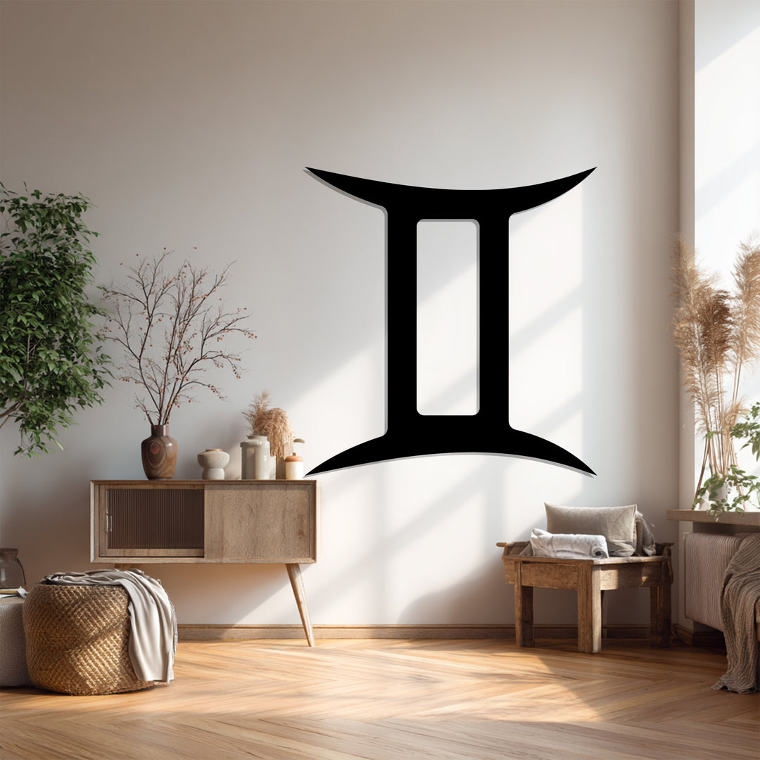 Gemini Zodiac Symbol – Astrology Metal Wall Art