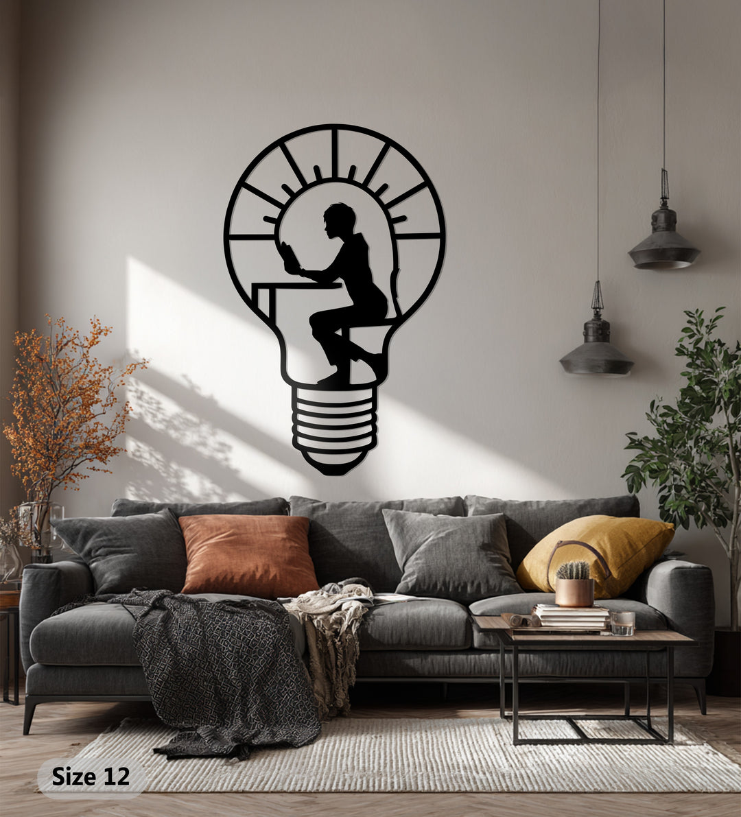 عقل لامع – مفكر مبدع فن جداري معدني