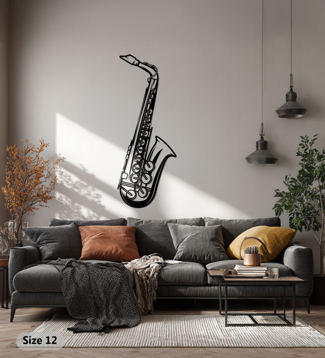 Saxophone Metal Wall Art – Jazz Music Home Decor