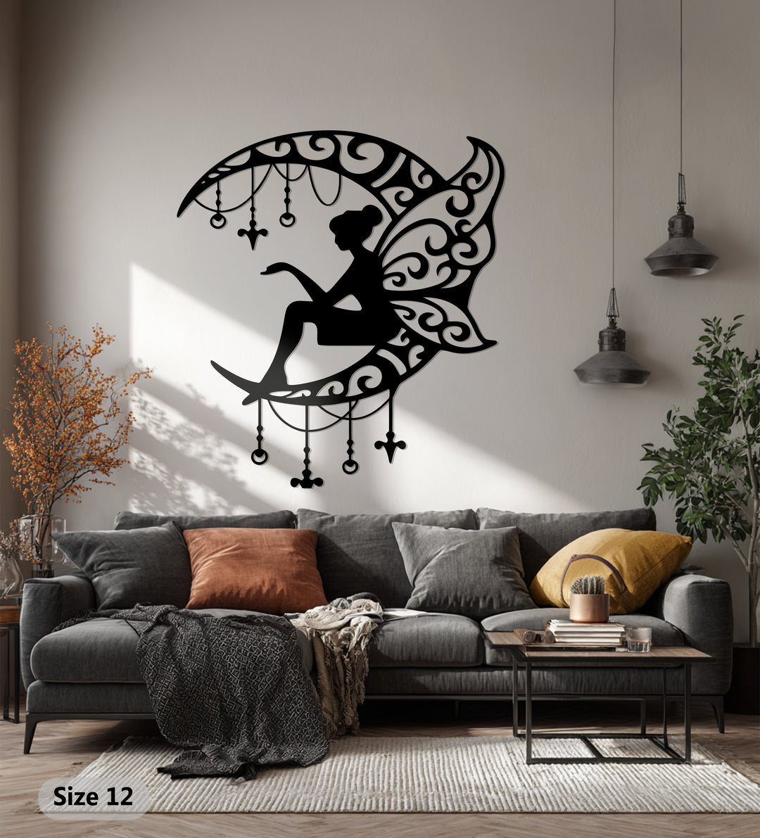 جنية ضوء القمر - مسحورة فن جداري معدني