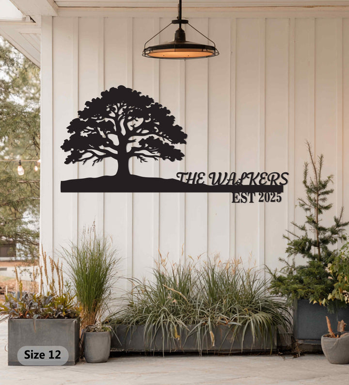 Custom metal family sign outdoor wall decor