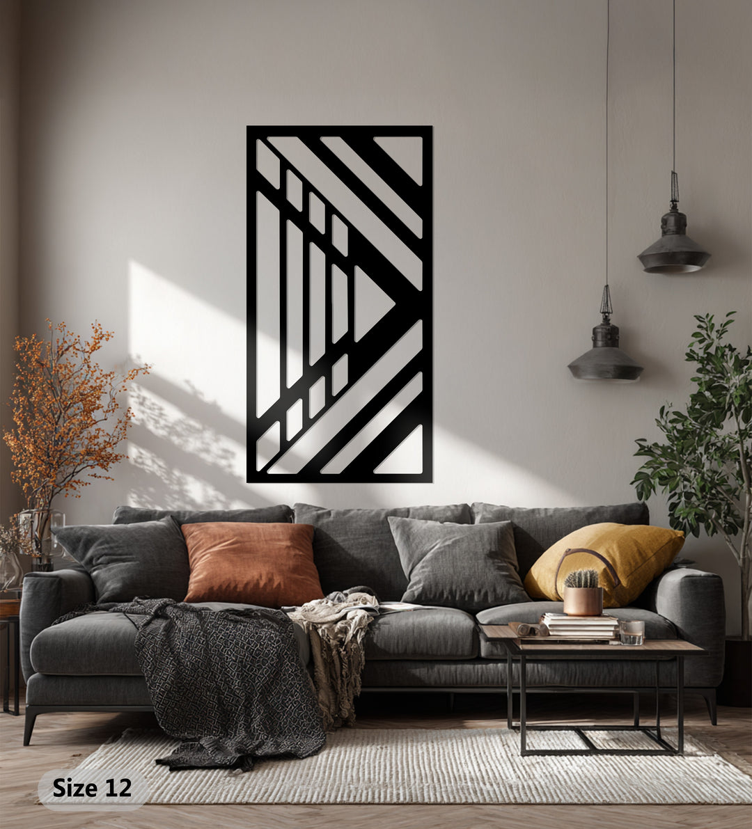 التدفق الديناميكي – هندسة تجريدية حديثة فن جداري معدني