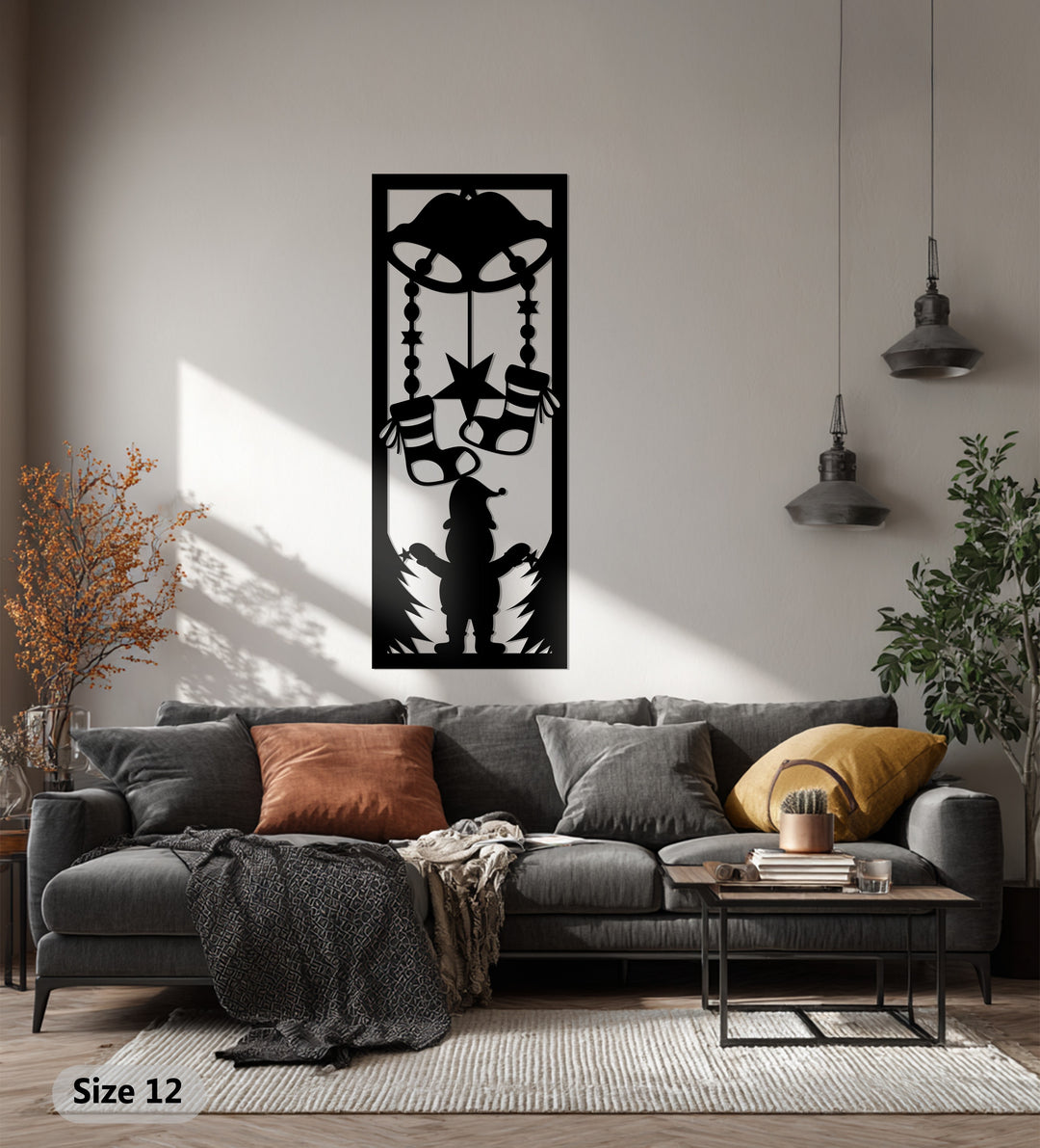 أجراس جنية عيد الميلاد – عطلة احتفالية فن جداري معدني