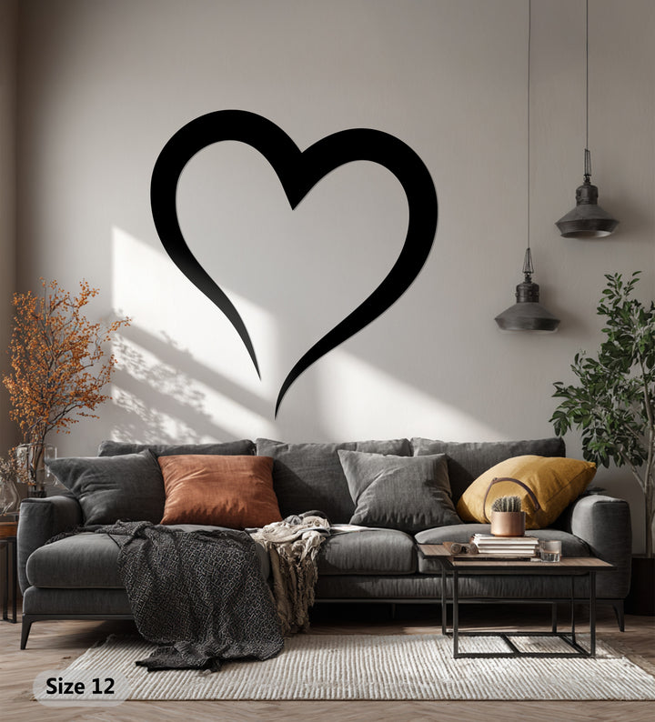 Bedroom heart metal wall art