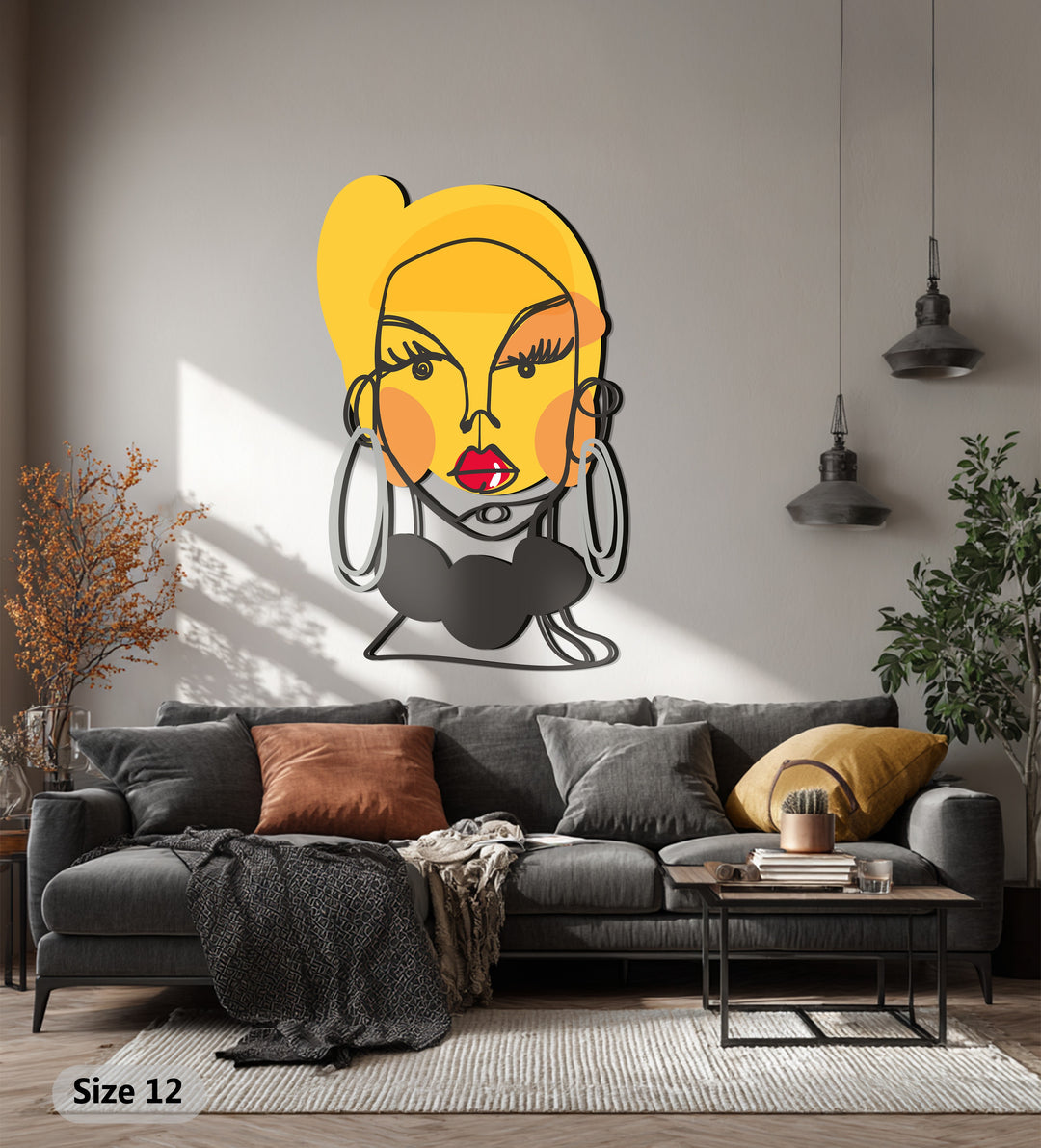 Bold Glamour – Abstract Woman Metal Wall Art