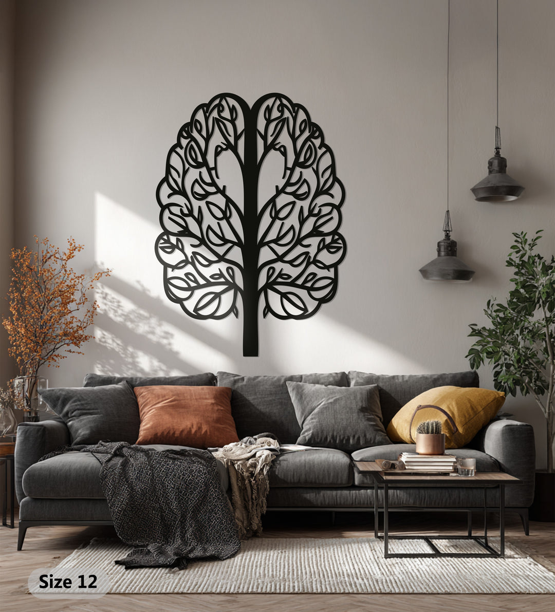 Tree of Life Metal Wall Art – Black Modern Wall Sculpture