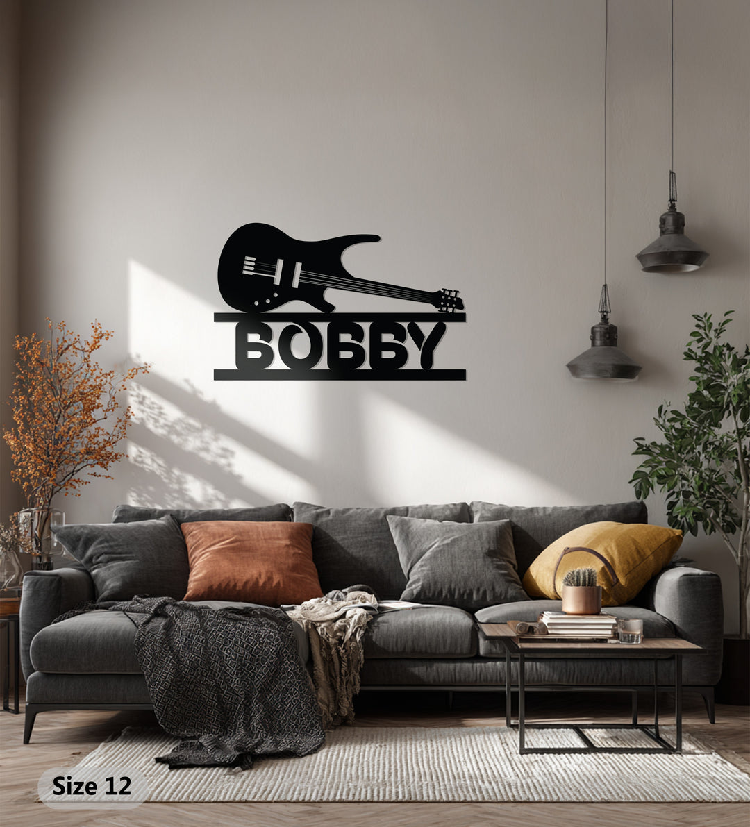Milo Guitar Metal Wall Art – Personalized Music Lover Decor