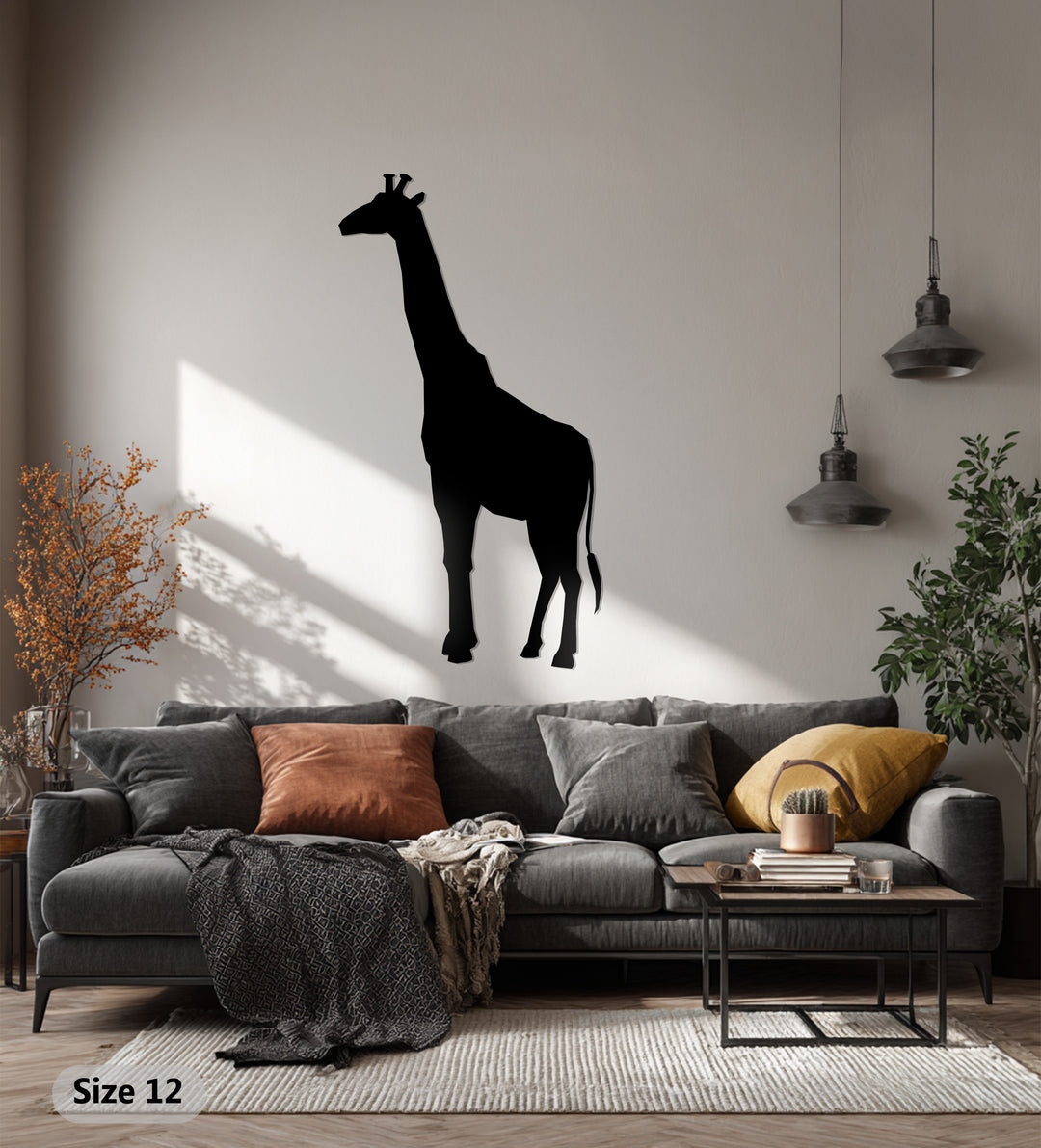 Giraffe Metal Wall Art – Safari Wildlife Silhouette Décor