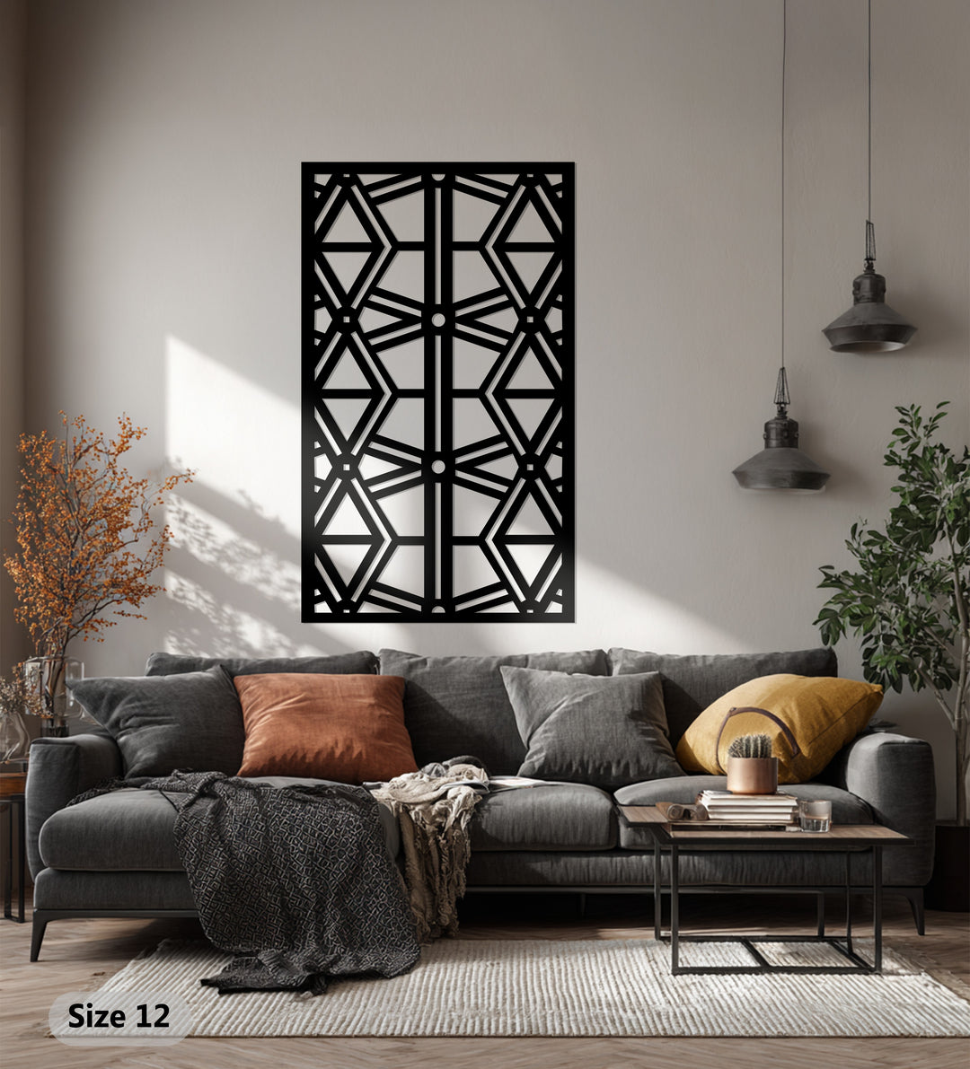 HexaFusion – Geometría Industrial Decoración De Pared Metal