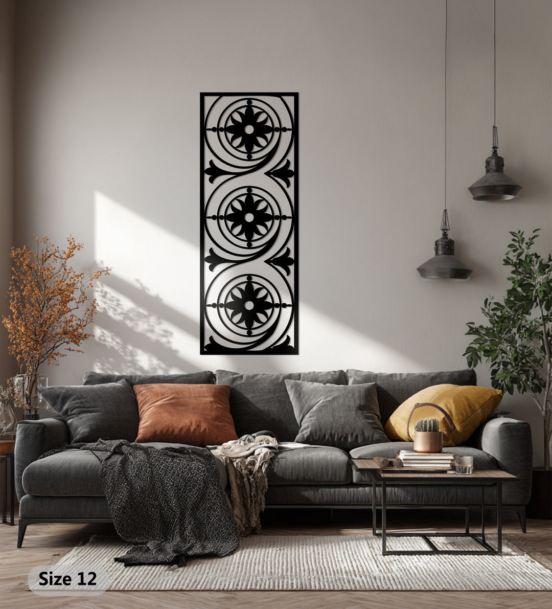 ماندالا التناغم الثلاثي - هندسية فن جداري معدني