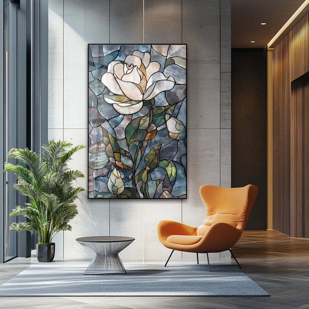 Whispers of the Bloom – Stained Glass Wall Art