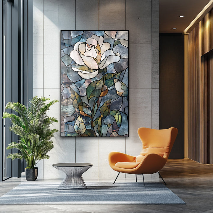 Whispers of the Bloom – Stained Glass Wall Art