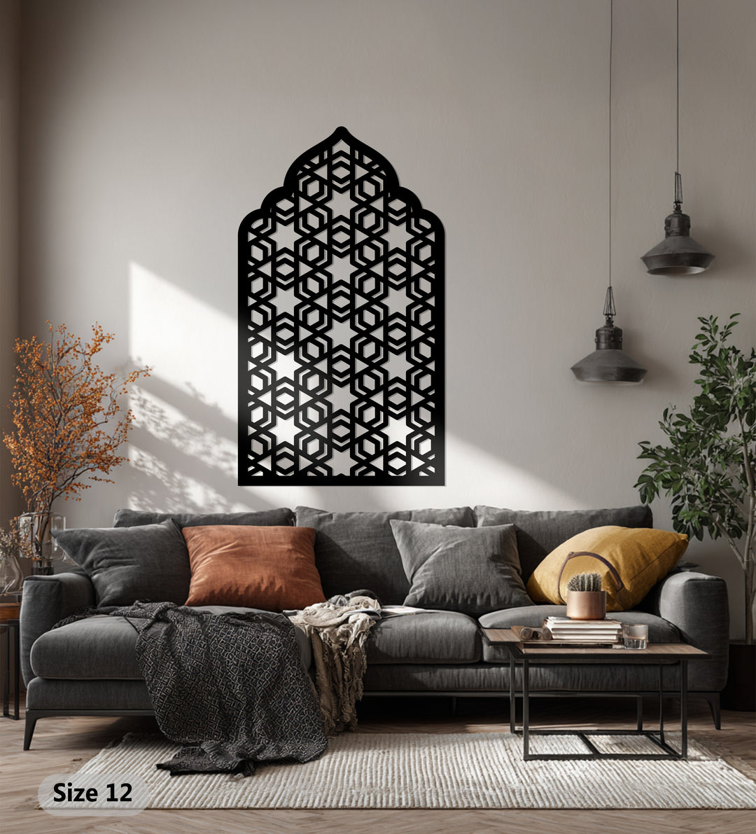 Göttliche Symmetrie – Ornamentale Geometrie Metall Wandbilder