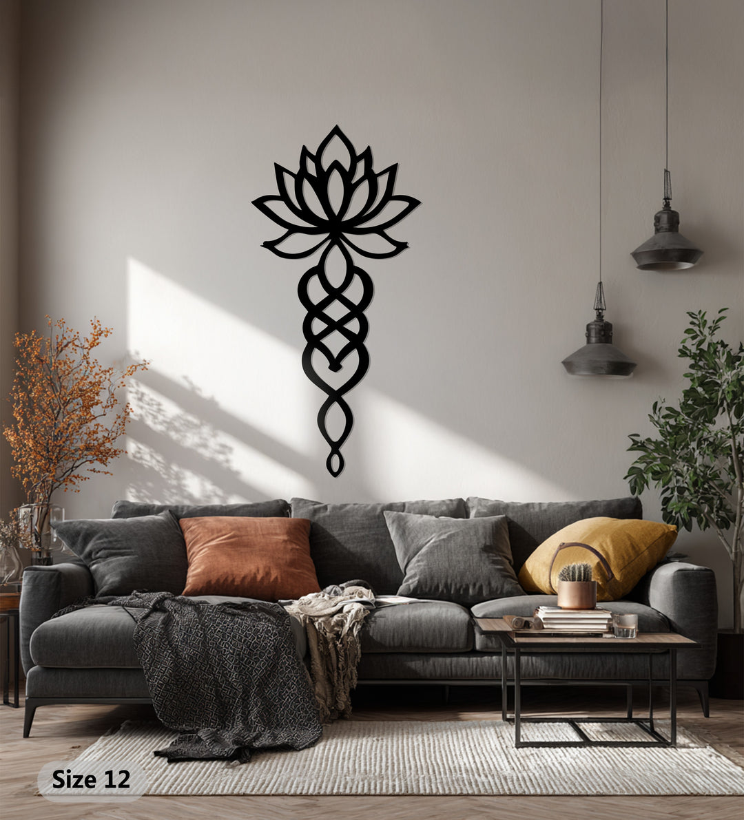 Sacred Lotus Harmony – Spiritual Metal Wall Art