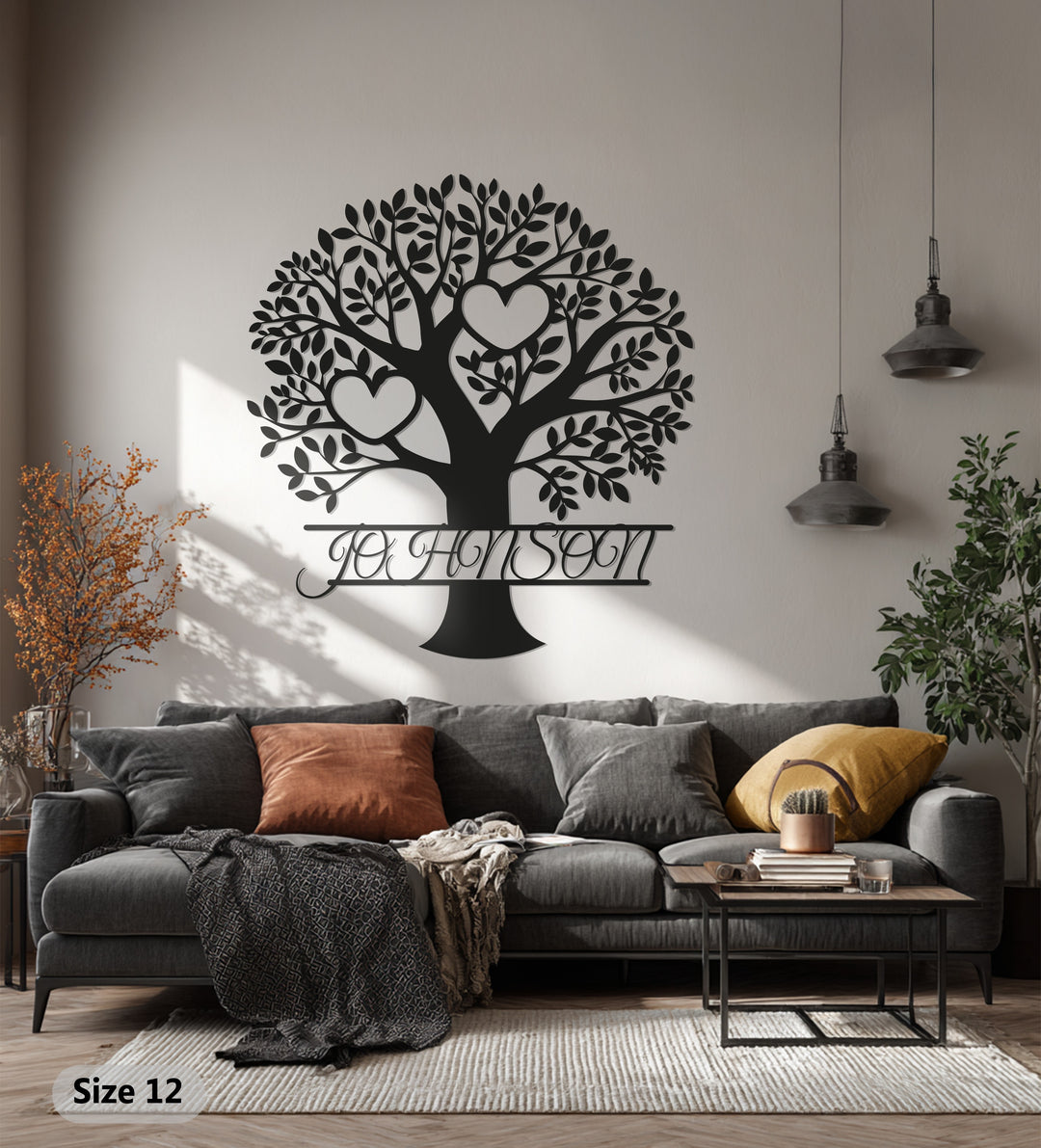 Personalized Family Tree – Custom Metal Wall Art