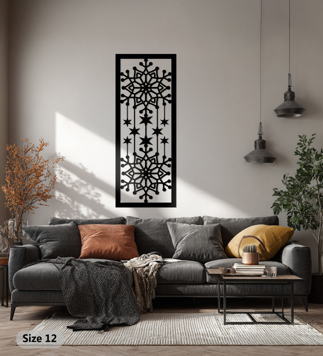 رقاقات الثلج المتساقطة – نجوم الشتاء فن جداري معدني