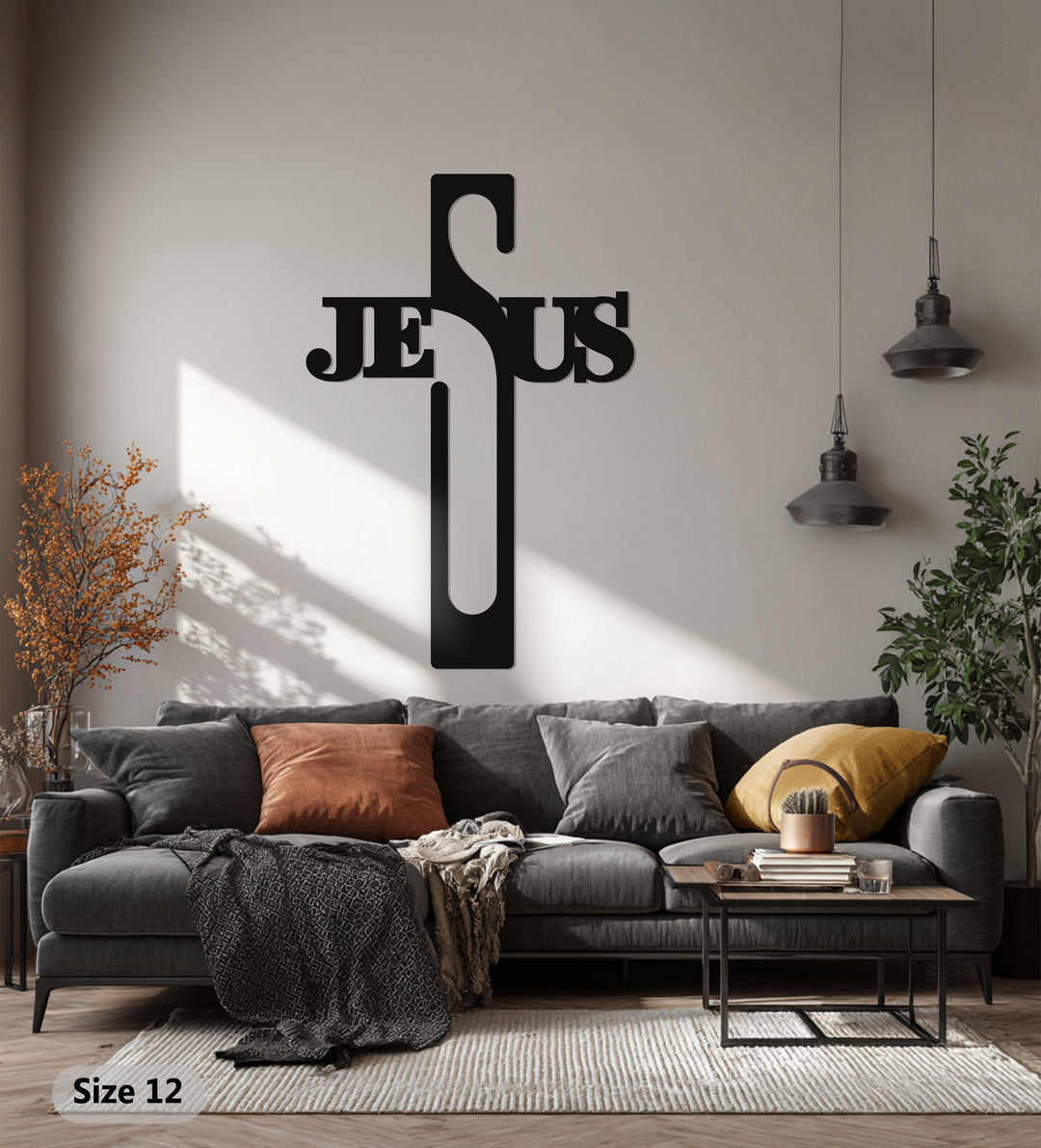 Faithful Cross – Modern Jesus Metal Wall Art