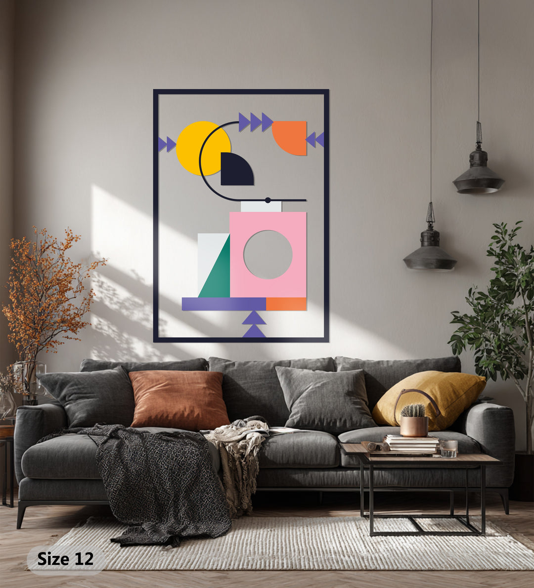 Geometric Harmony Metal Wall Art – Modern Abstract Shape Design