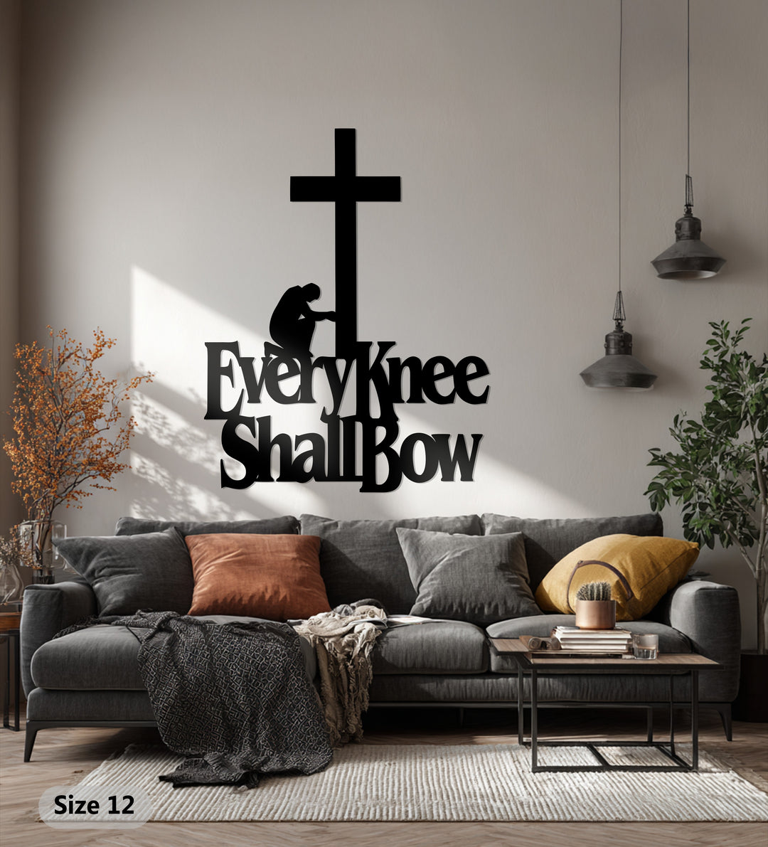 Every Knee Shall Bow – Inspirational Christian Metal Wall Art