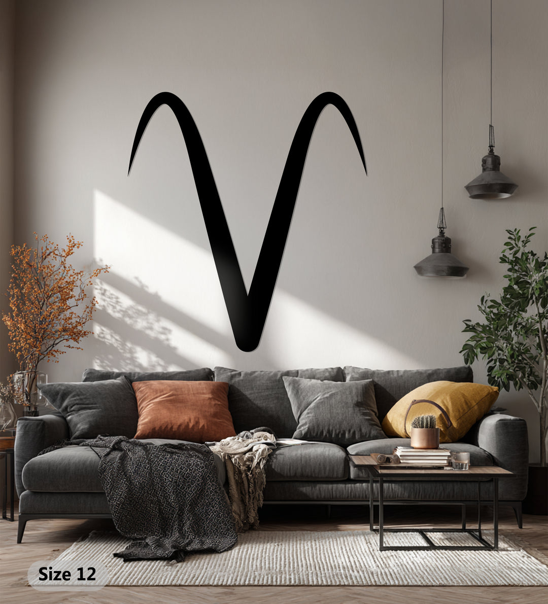 Aries Zodiac Symbol – Astrology Metal Wall Art