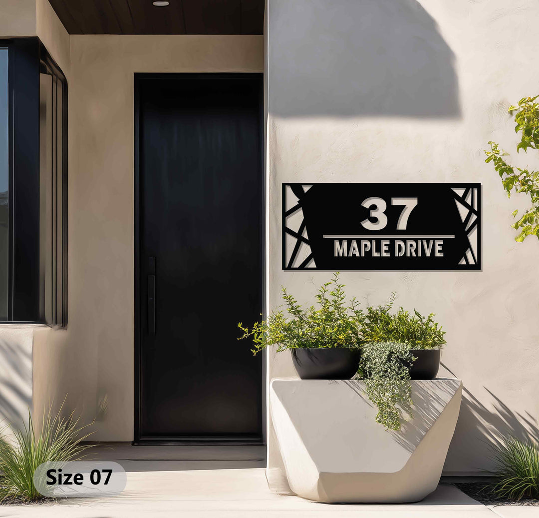 نمط التناغم - هندسي حديث فن جداري معدني لوحة