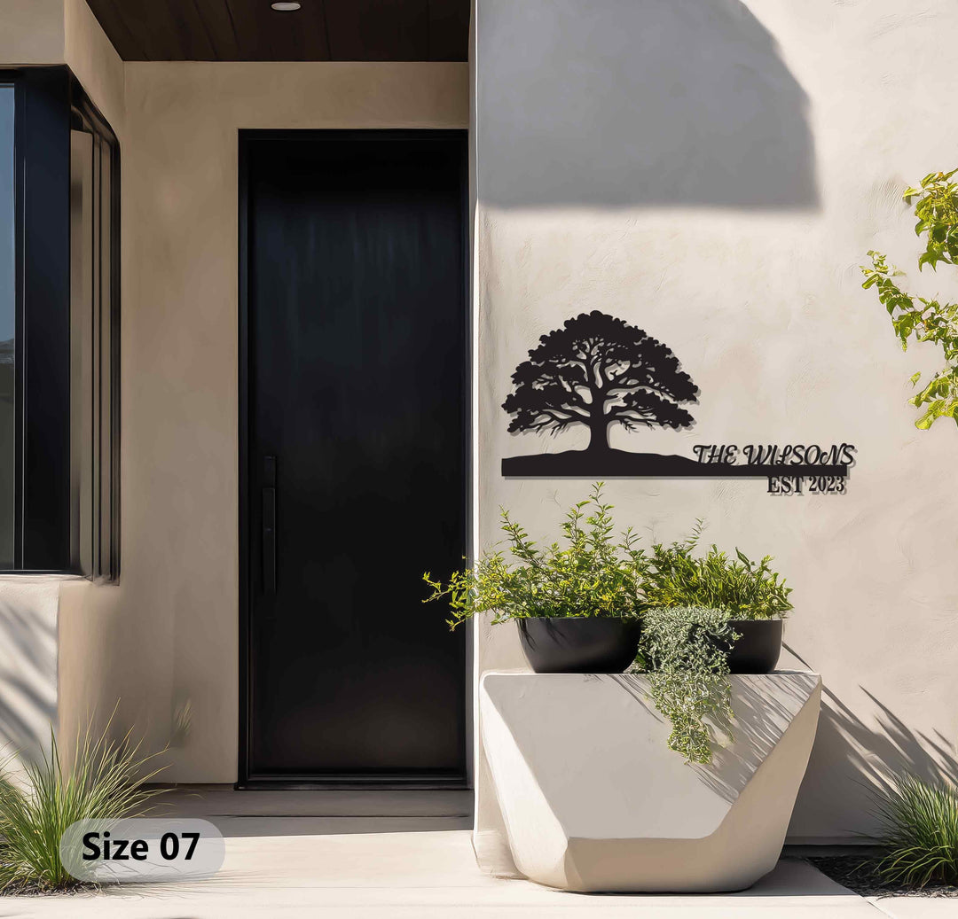 Tree of life metal wall art personalized