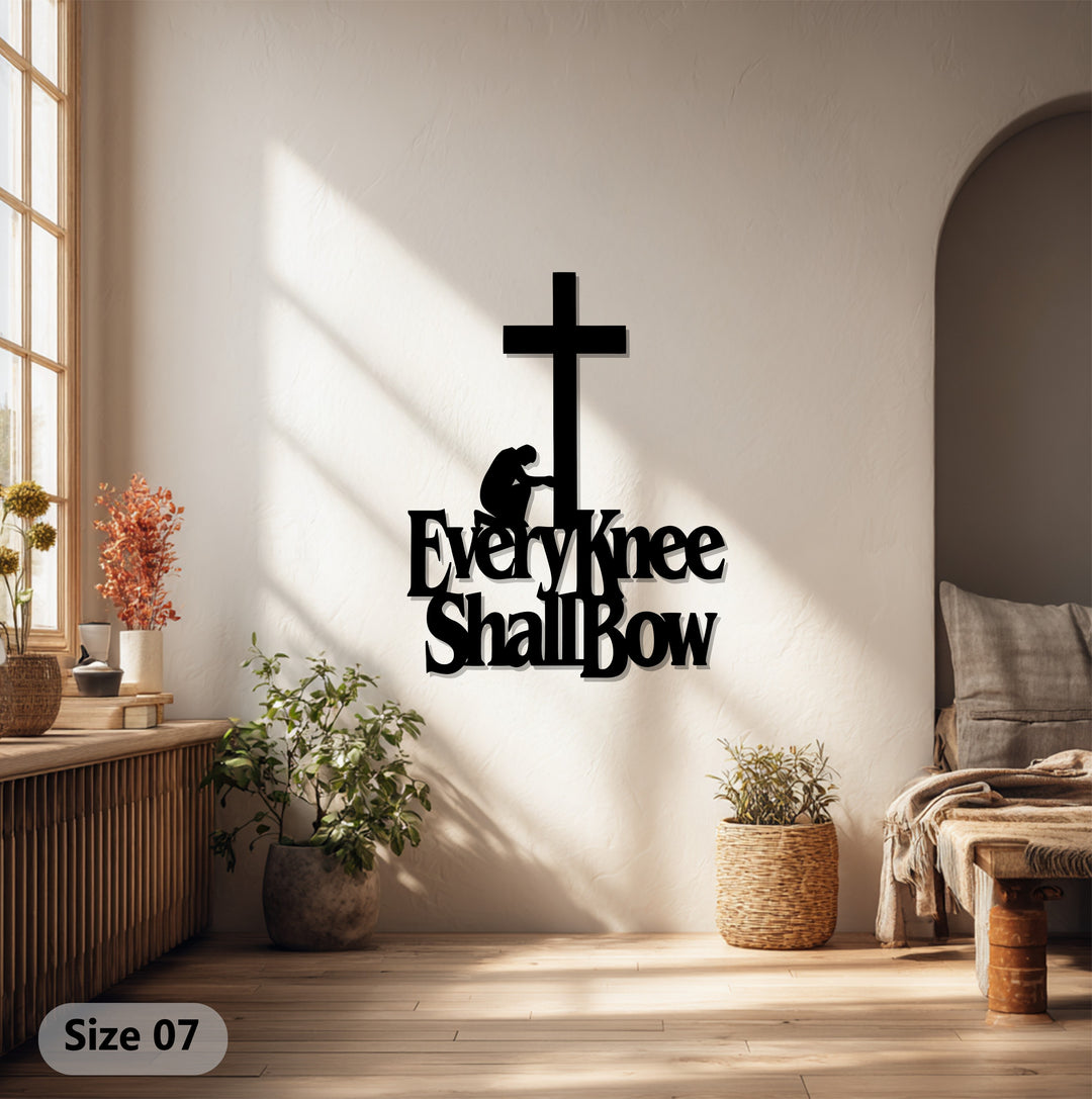 Every Knee Shall Bow – Inspirational Christian Metal Wall Art