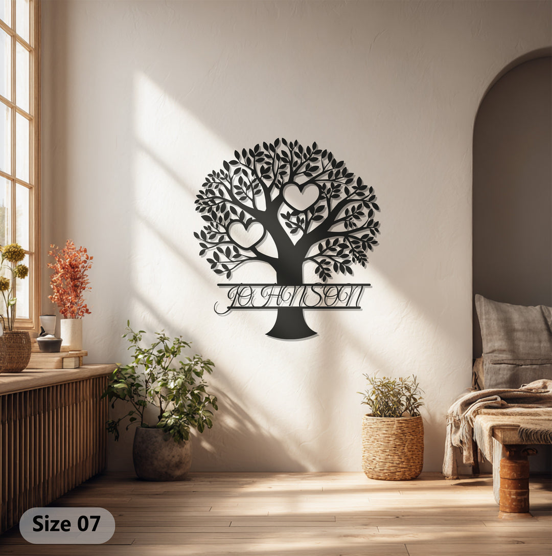 Personalized Family Tree – Custom Metal Wall Art